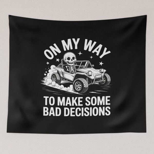 Item preview, On My Way to Make Some Bad Decisions Funny Meme Skeleton  designed and sold by VerseFarm.
