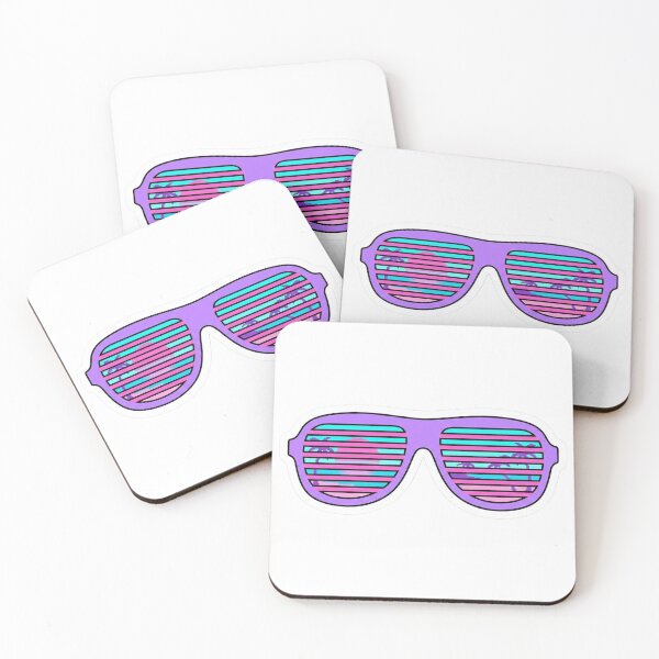 Item preview, Neon Retro Shutter Shades | Vaporwave Pixel Sunset Reflection designed and sold by DigitalVibes Art, CreatorSpace, PixelMood. By AngryFish.Art..