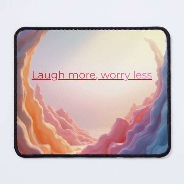 Item preview, Laugh More Worry Less – Positive Quote Art designed and sold by ISA STORE.
