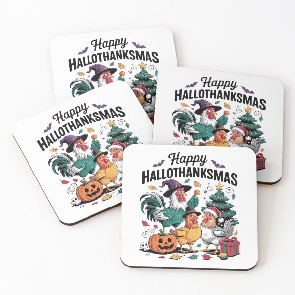 Item preview, Happy HalloThanksMas Halloween Thanksgiving Xmas Chicken  designed and sold by RsFilsingerArt.