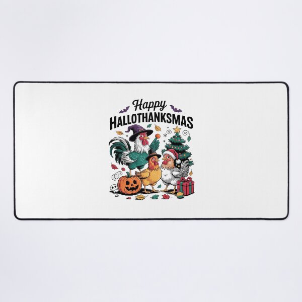 Item preview, Happy HalloThanksMas Halloween Thanksgiving Xmas Chicken designed and sold by RsFilsingerArt.