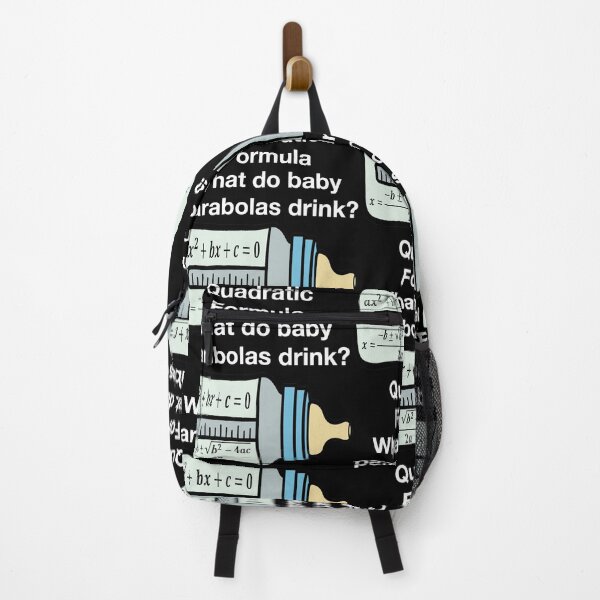 Item preview, Funny Nerdy What Do Baby Parabolas Drink? Quadratic Formula Math Teacher White Text designed and sold by MathWare MathClips.