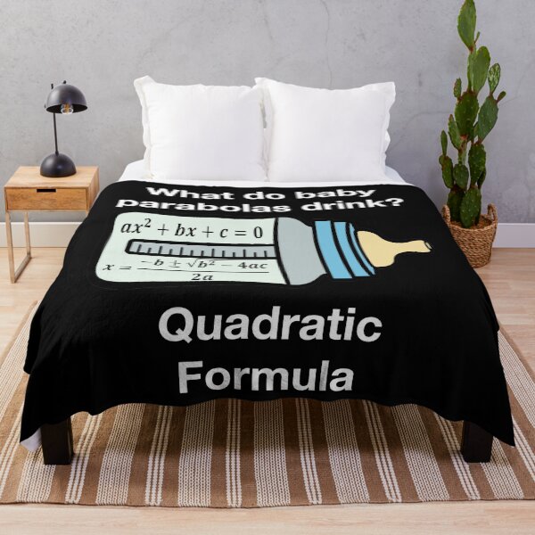 Item preview, Funny Nerdy What Do Baby Parabolas Drink? Quadratic Formula Math Teacher White Text designed and sold by MathWare MathClips.