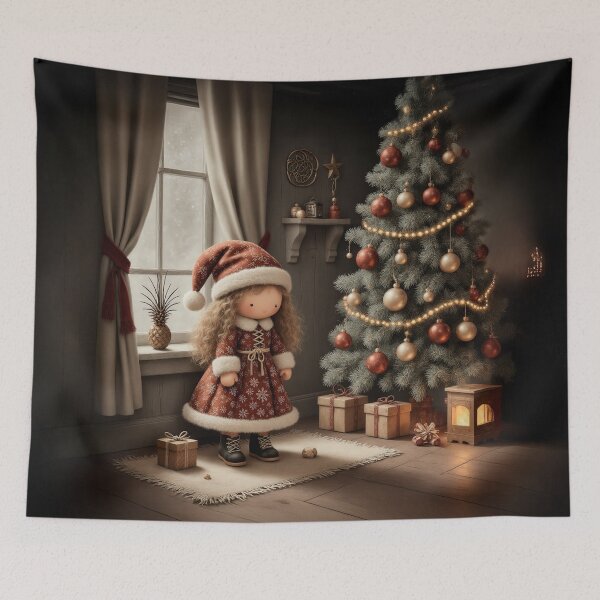 Item preview, Quiet Christmas Moment – Cozy Holiday Illustration designed and sold by Whimsical Hug.