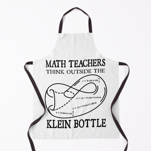 Item preview, Funny Nerdy Math Teachers Think Outside the Klein Bottle Math Teacher Black Text designed and sold by MathWare MathClips.