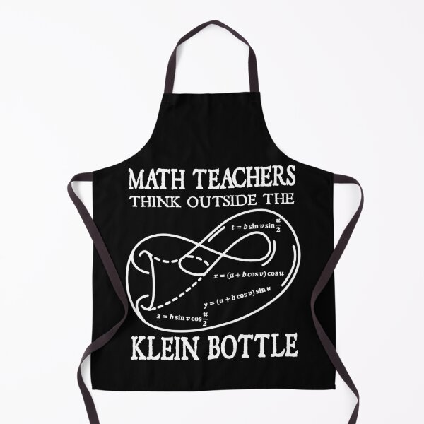 Item preview, Funny Nerdy Math Teachers Think Outside the Klein Bottle Math Teacher White Text designed and sold by MathWare MathClips.