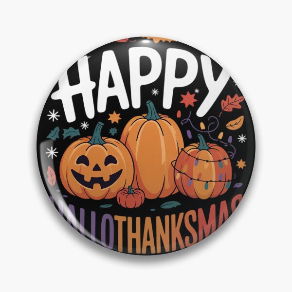 Item preview, Happy Hallothanksmas Pumpkin Halloween Thanksgiving Xmas  designed and sold by NailMolisa.