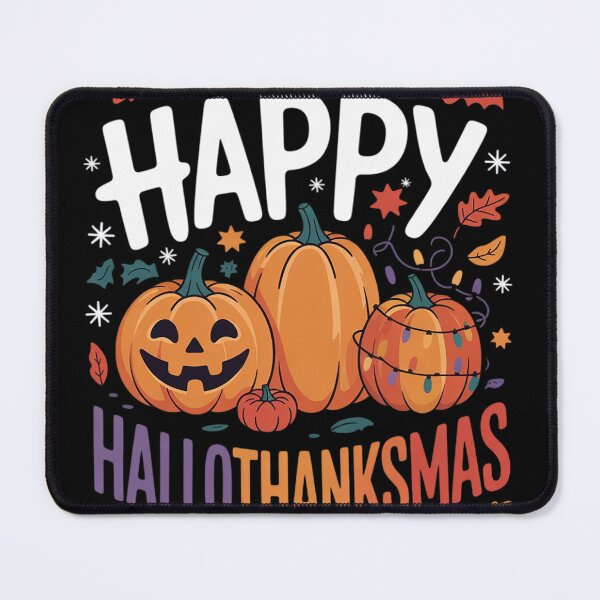 Item preview, Happy Hallothanksmas Pumpkin Halloween Thanksgiving Xmas  designed and sold by NailMolisa.