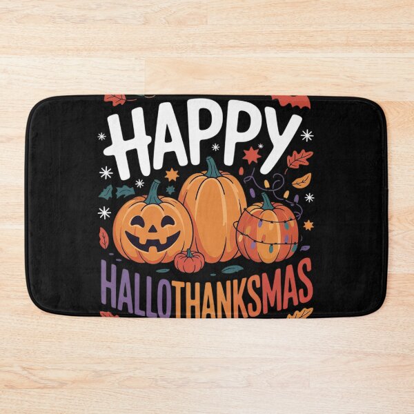 Item preview, Happy Hallothanksmas Pumpkin Halloween Thanksgiving Xmas  designed and sold by NailMolisa.