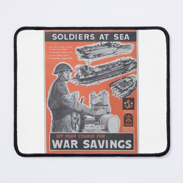 Item preview, British wartime poster. Restored Print of Army Sea Craft designed and sold by JonDelorme.