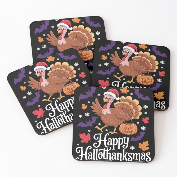 Item preview, Happy Hallothanksmas Shirt Halloween Thanksgiving Christmas  designed and sold by NailMolisa.