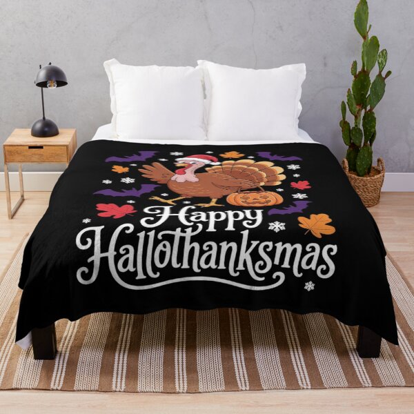 Item preview, Happy Hallothanksmas Shirt Halloween Thanksgiving Christmas designed and sold by NailMolisa.