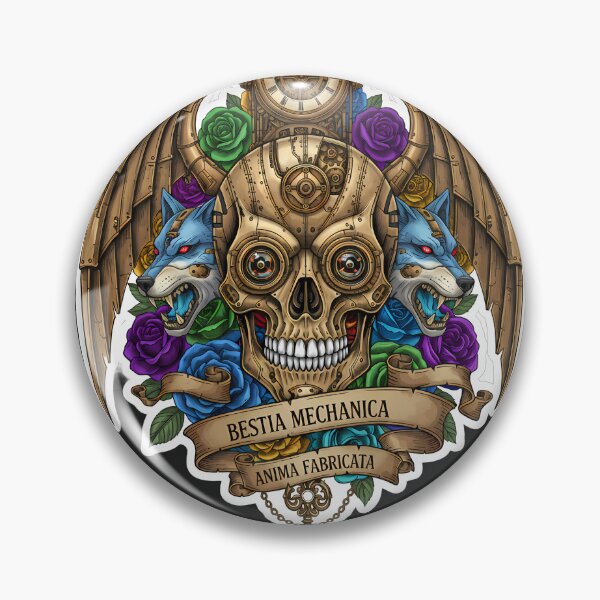 Item preview, Steampunk Wolf Skull Mechanical Art designed and sold by Ekracreatives.