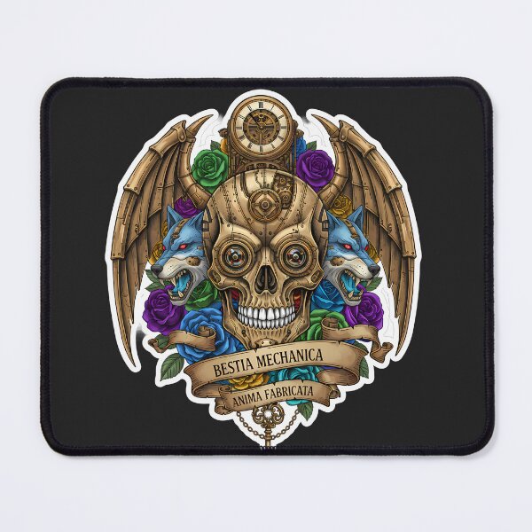 Item preview, Steampunk Wolf Skull Mechanical Art designed and sold by Ekracreatives.