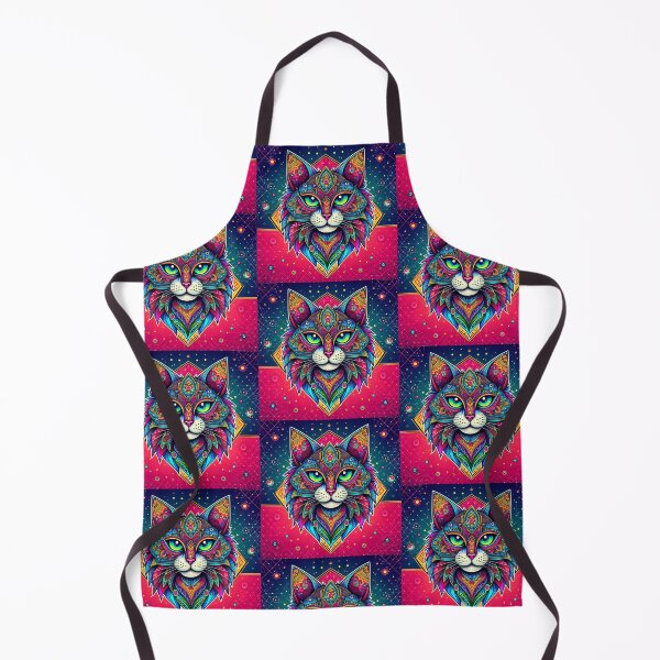 Item preview, Psychedelic Sacred Geometry Cat – Colorful Spiritual Animal Art designed and sold by Dogandesighn.