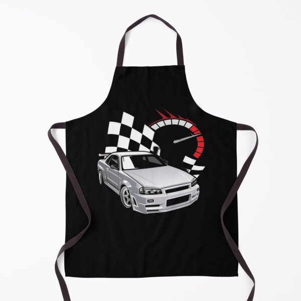 Artikelvorschau, Nissan Skyline GT-R R34 JDM Legends - Renndesign mit Zielflagge entworfen und verkauft von Magounette.