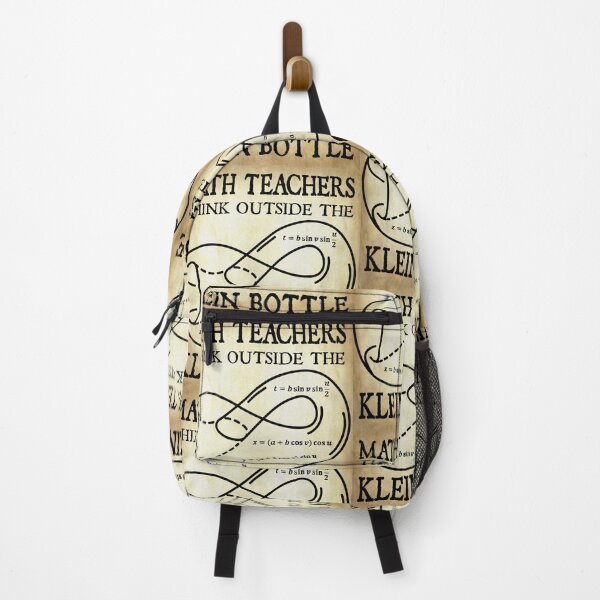 Item preview, Funny Nerdy Math Teachers Think Outside the Klein Bottle Math Teacher Black Text Parchment designed and sold by MathWare MathClips.