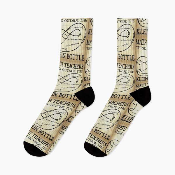 Item preview, Funny Nerdy Math Teachers Think Outside the Klein Bottle Math Teacher Black Text Parchment designed and sold by MathWare MathClips.