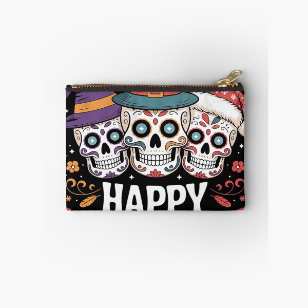 Item preview, Happy Hallothanksmas Skull Halloween Thanksgiving Christmas  designed and sold by NailMolisa.