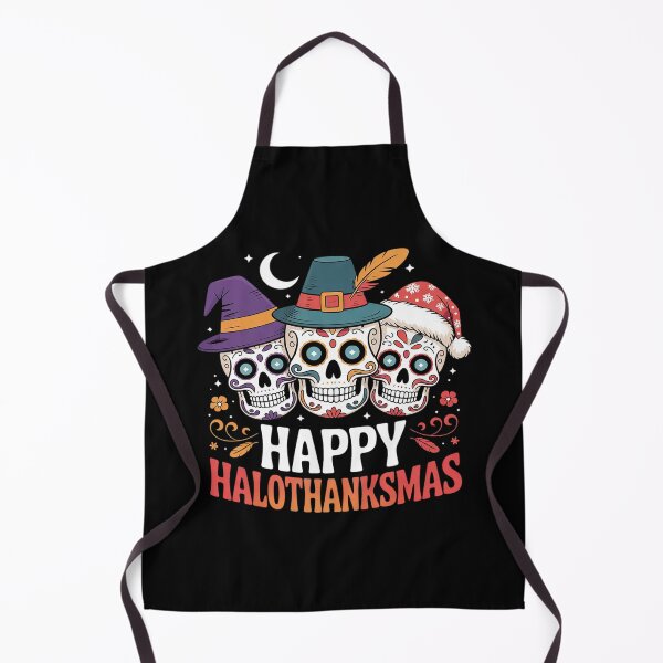 Item preview, Happy Hallothanksmas Skull Halloween Thanksgiving Christmas  designed and sold by NailMolisa.