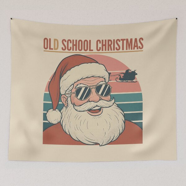 Item preview, Cool Retro Santa Aviator Sunglasses T-Shirt & Sticker – Vintage Halftone Christmas Graphic designed and sold by ZyxDes.