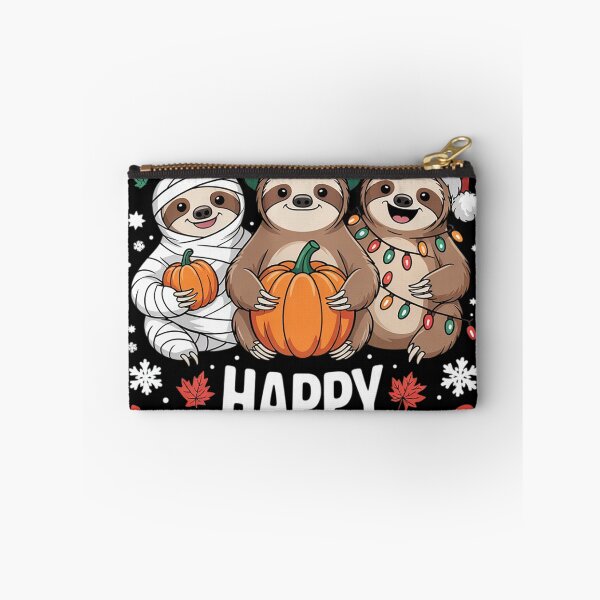 Item preview, Happy Hallothanksmas Sloth Xmas Thanksgiving Halloween  designed and sold by NailMolisa.