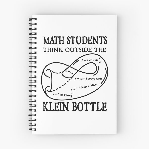 Item preview, Funny Nerdy Math Students Think Outside the Klein Bottle Math Teacher Black Text designed and sold by MathWare MathClips.