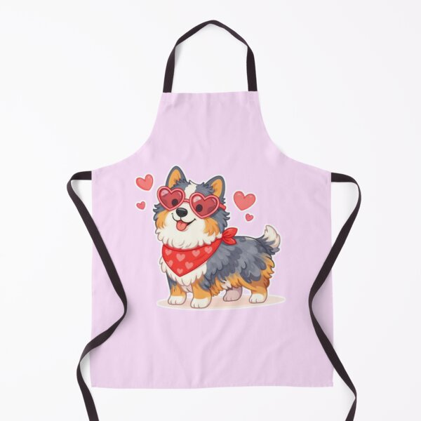Item preview, Cute Australian Shepherd in Love – Minimal Valentine Dog Illustration designed and sold by GoodyPaws.