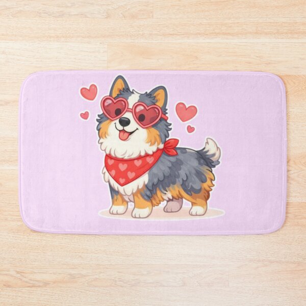 Item preview, Cute Australian Shepherd in Love – Minimal Valentine Dog Illustration designed and sold by GoodyPaws.