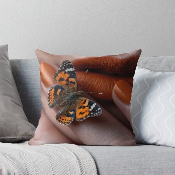 Item preview, Butterfly rests on lips of a person designed and sold by anytka.