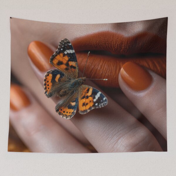 Item preview, Butterfly rests on lips of a person designed and sold by anytka.