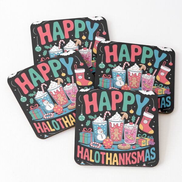 Item preview, HAPPY HALLOTHANKSMAS, Funny Halloween Thanksgiving Christmas  designed and sold by NailMolisa.
