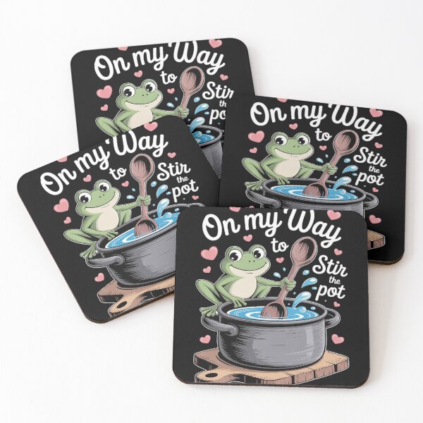Item preview, On My Way To Stir The Pot Funny Frog Sarcasm Joke  designed and sold by MyzoToyota.