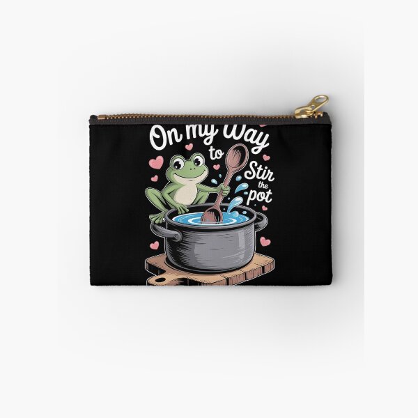 Item preview, On My Way To Stir The Pot Funny Frog Sarcasm Joke  designed and sold by MyzoToyota.