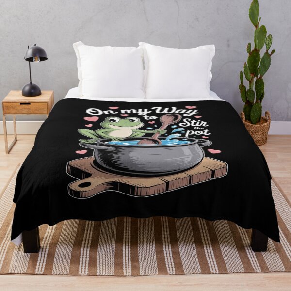 Item preview, On My Way To Stir The Pot Funny Frog Sarcasm Joke designed and sold by MyzoToyota.