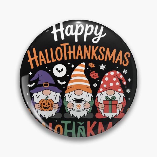 Item preview, Happy HalloThanksMas, Funny Halloween Thanksgiving Christmas1  designed and sold by NailMolisa.