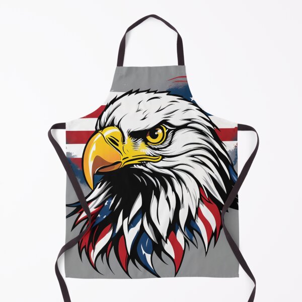 Item preview, Bold Eagle Head with Watercolor Flag Backdrop designed and sold by CASASIS_MERCH.