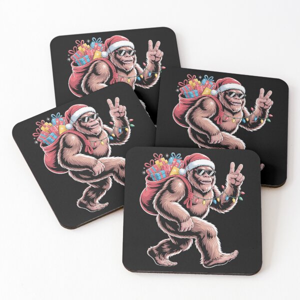 Item preview, Santa Bigfoot Christmas Lights Sasquatch designed and sold by MeowtivationP.