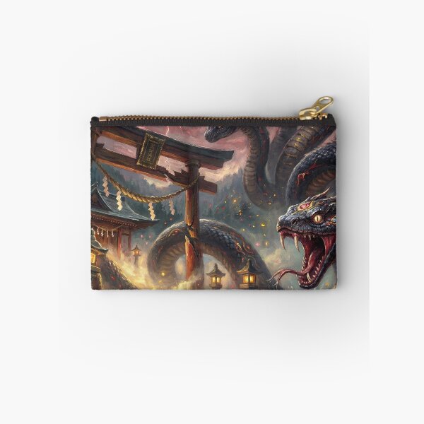 Item preview, Yamata-no-Orochi at the Sacred Shrine — Japanese Mythical Serpent | Storm God Battle Art | Mori no Akari Series designed and sold by Mori-no-Akari.