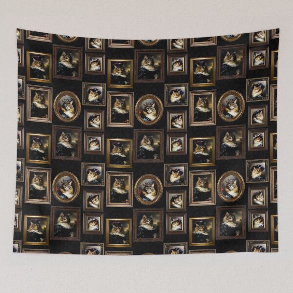 Item preview, Victorian Aristocratic Cat Portrait Pattern | Animal Art | Oil Painting designed and sold by UnhingedBird.