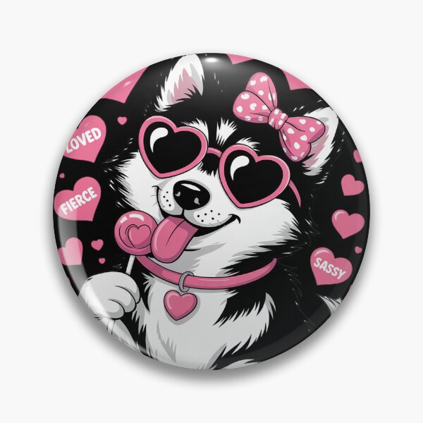 Item preview, Husky Dog Coquette Candy Valentines Day Pet Lover Hearts  designed and sold by NailMolisa.