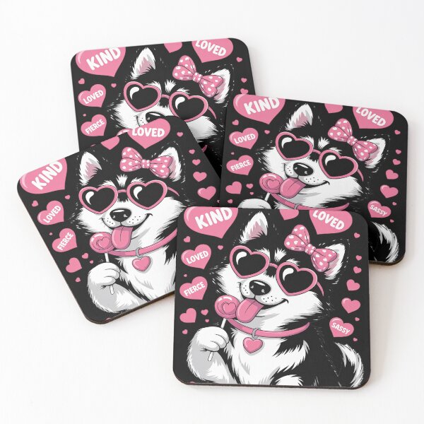 Item preview, Husky Dog Coquette Candy Valentines Day Pet Lover Hearts  designed and sold by NailMolisa.