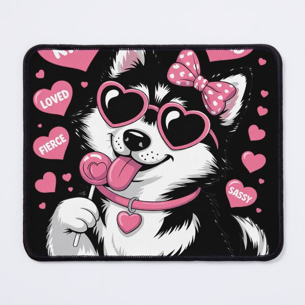 Item preview, Husky Dog Coquette Candy Valentines Day Pet Lover Hearts  designed and sold by NailMolisa.