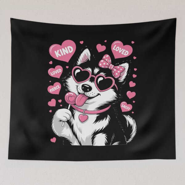 Item preview, Husky Dog Coquette Candy Valentines Day Pet Lover Hearts  designed and sold by NailMolisa.