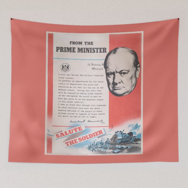 Item preview, British wartime poster. Restored Print Of Winston Churchill designed and sold by JonDelorme.