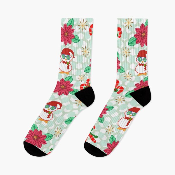 Item preview, Cute Christmas Penguin Pattern with Poinsettia, Candy Canes & Holiday Ornaments designed and sold by HopeAndHustle.