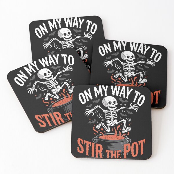 Item preview, On My Way To Stir the Pot Skeleton Halloween Costume  designed and sold by MyzoToyota.
