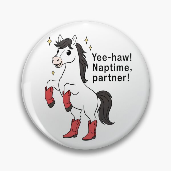Item preview, Yee-haw! Naptime, Partner – Cute Cowboy Horse Illustration designed and sold by Senkov.