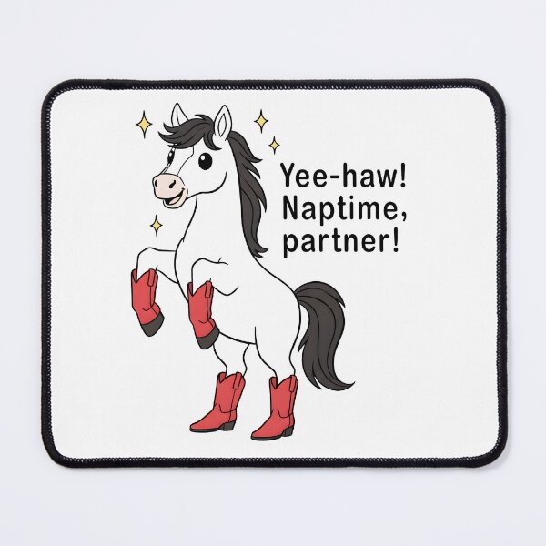 Item preview, Yee-haw! Naptime, Partner – Cute Cowboy Horse Illustration designed and sold by Senkov.