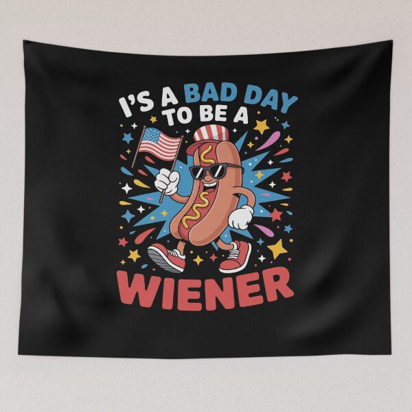 Item preview, Its A Bad Day To Be A Wiener Hot Dog 4Th Of July Bbq designed and sold by HeinzanoWeno.